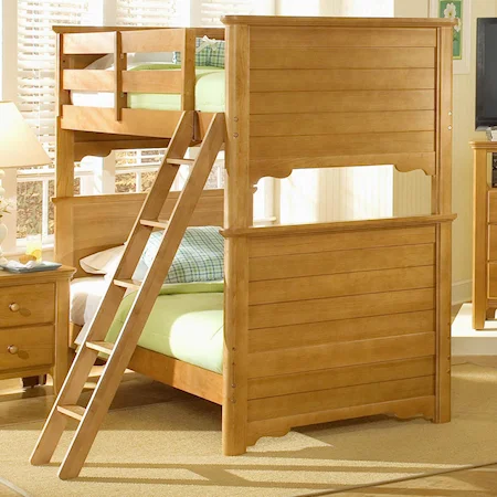 Twin Bunk Bed with Full Extension and Storage